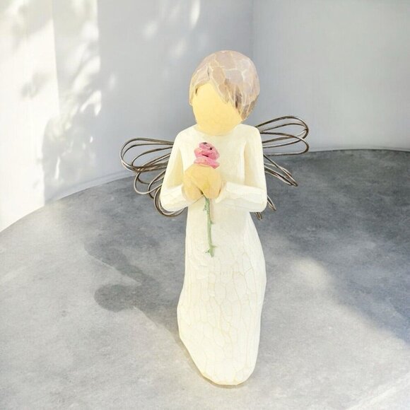 2002 Willow Tree Resin Angel Figurine Ornament Loving Angel Demdaco Susan Lordi - Picture 2 of 11
